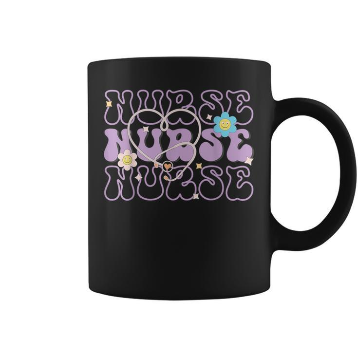 Groovy Registered Nurse Nursing Student School Er Icu Coffee Mug
