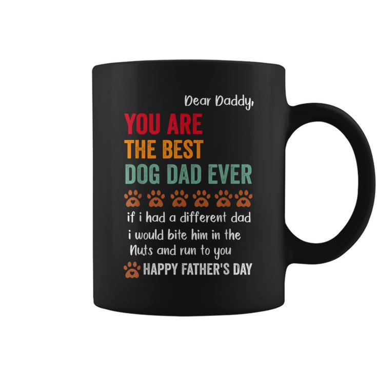 Happy Fathers Day From Dog Treats To Dad Quote Coffee Mug