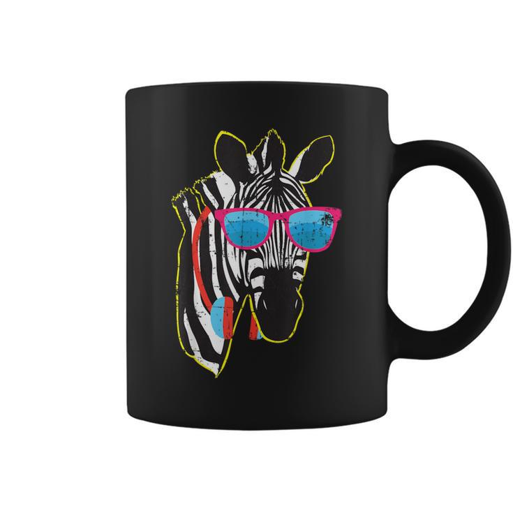 Hip Zebra Wearing Red Sunglasses Coffee Mug