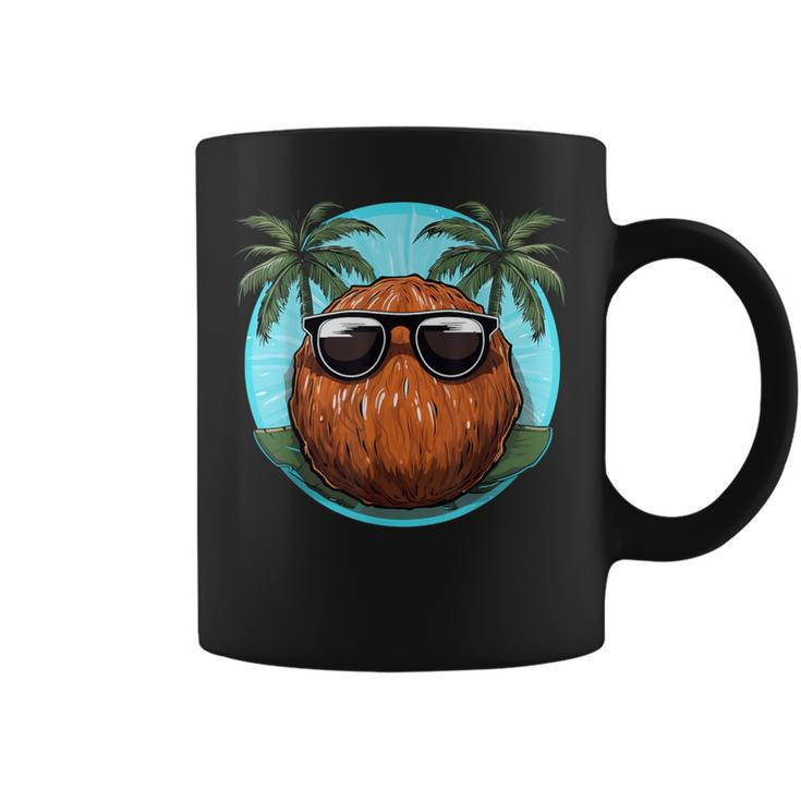 Holiday Coconut With Sunglasses For Coco Fruits Fans Coffee Mug