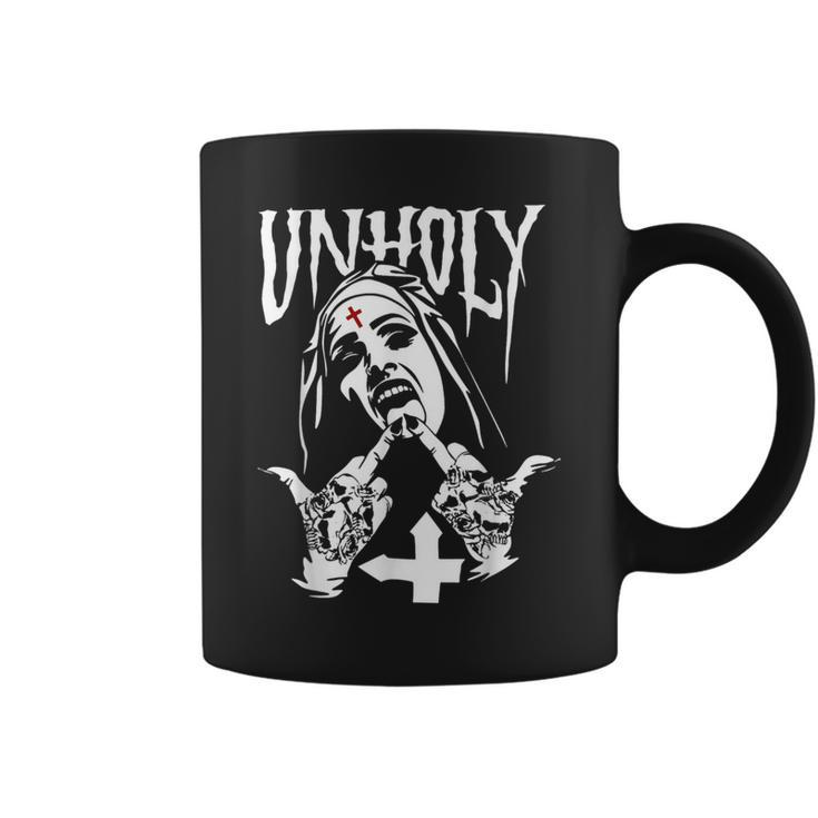 Horror Unholy Nun Occult Gothic Satanic Nun Tattoos Coffee Mug