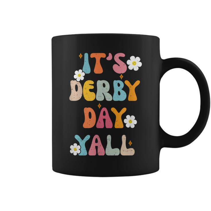 Horse Racing Groovy It's Derby Day Yall Ky Derby Horse Coffee Mug