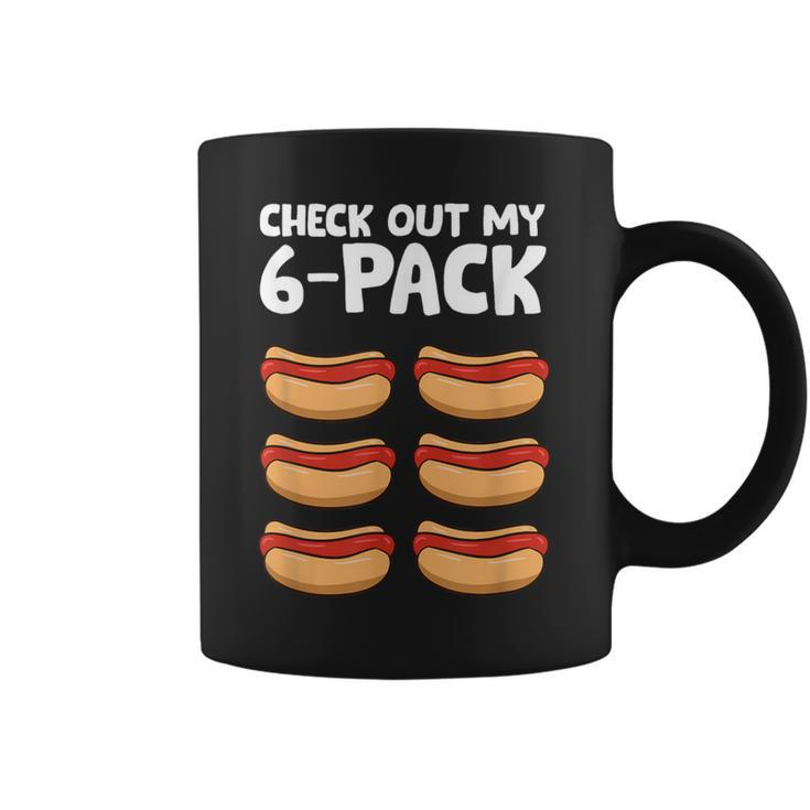 Hotdog Lover Check Out My 6 Pack Hot Dog Coffee Mug