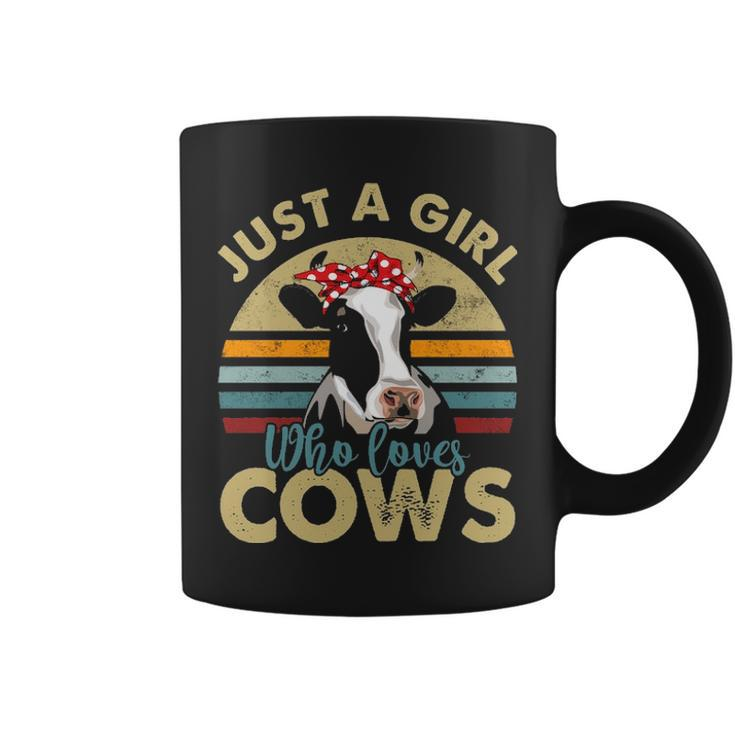 I'm Just A Girl Who Loves Cows Cow Farmer Farm Coffee Mug