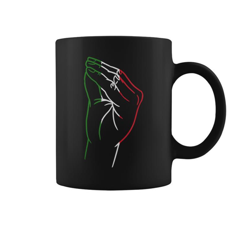 Italian Hand Gesture Italian Flag Italy Italia Coffee Mug