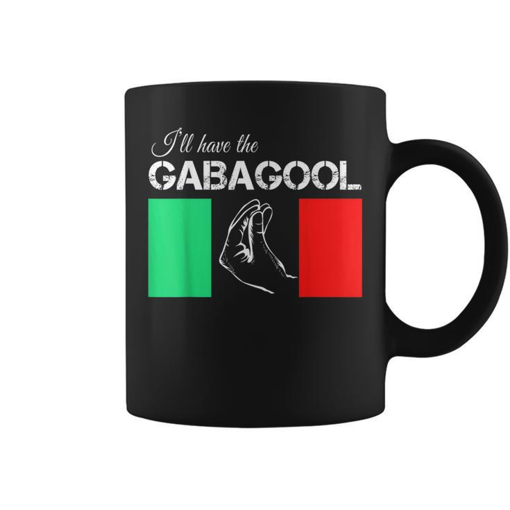Italiano Gabagool Capicola Italian Slang Italy Flag Coffee Mug