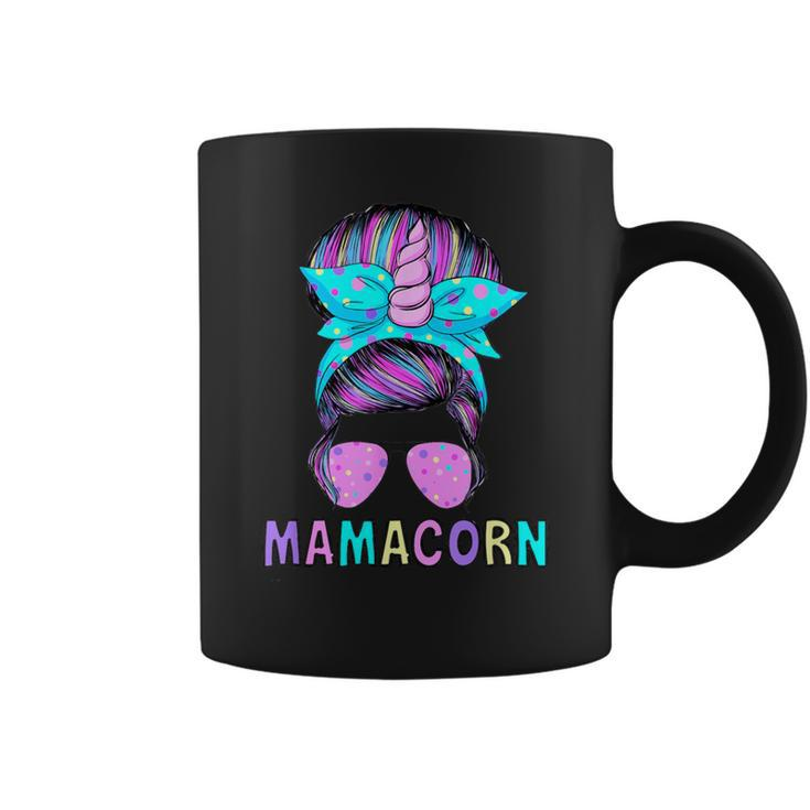 Mamacorn Unicorn Messy Bun Mom Mother's Day Girl Women Coffee Mug