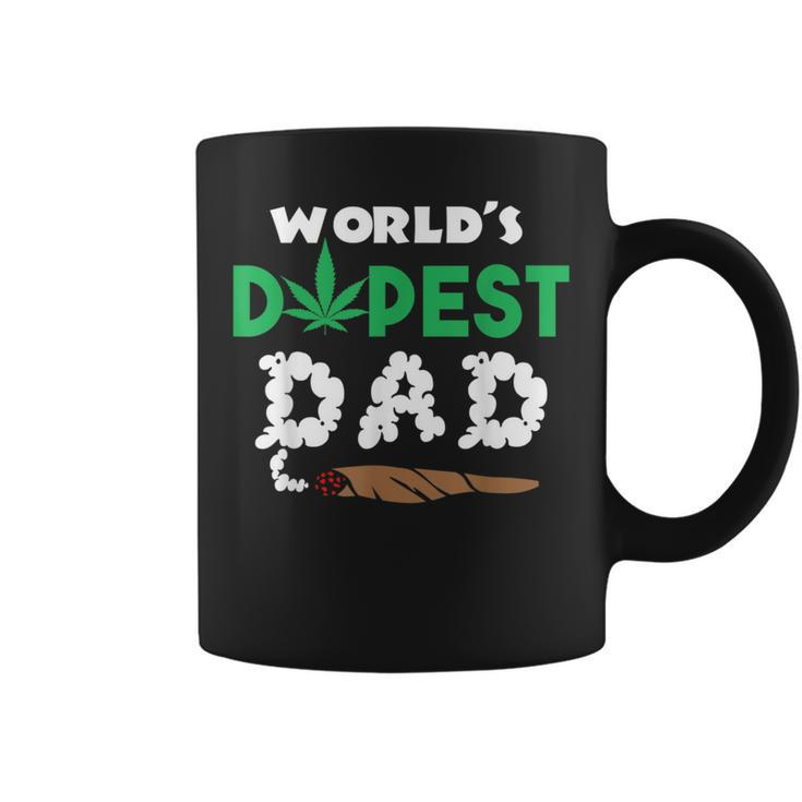 Marijuana Leaf World's Dopest Dad Weed Cannabis Coffee Mug