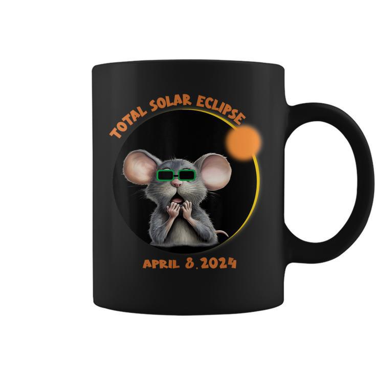 Mouse Watching Total Solar Eclipse 2024 Coffee Mug