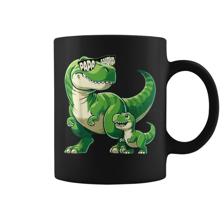 Papasaurus T-Rex With Sunglasses Father's Day Coffee Mug