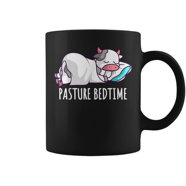 Pasture Bedtime Cute Cow Sleeping Pajamas Pjs Napping Coffee Mug
