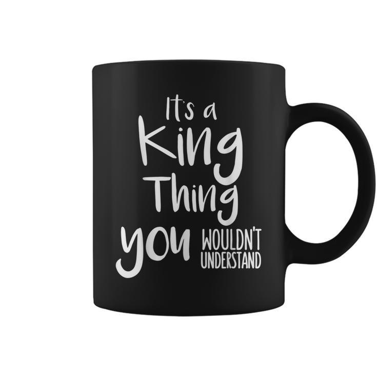 Personalized Family Name Its A King Coffee Mug