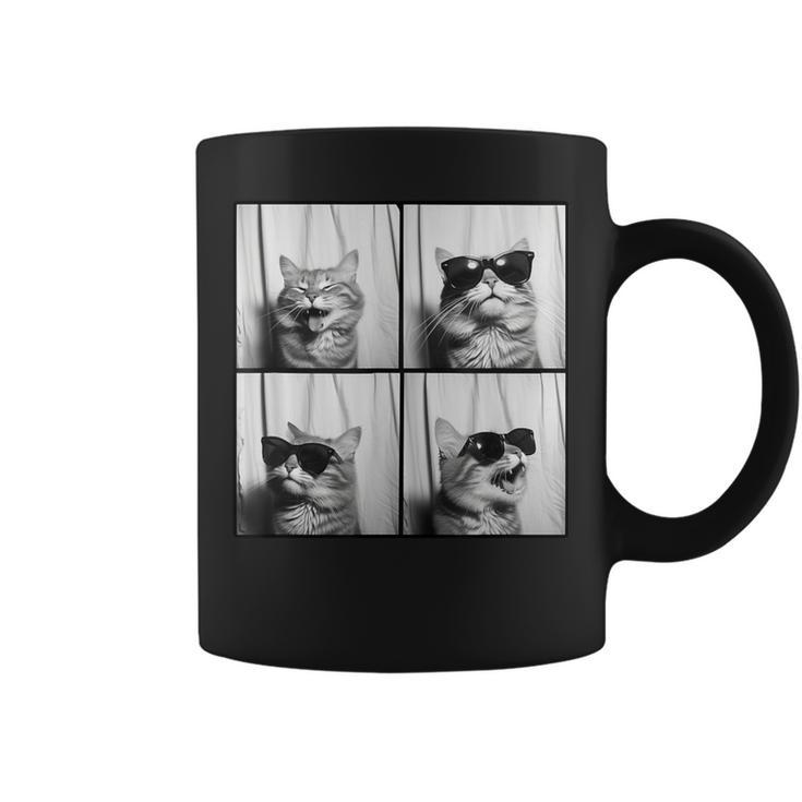 Photobooth Cat Selfie Photostrip Cute Laugh Cat Lover Coffee Mug
