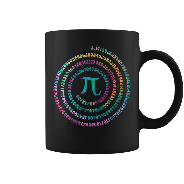 Pi Day Spiral Pi Math For Pi Day 314 Tie Dye Coffee Mug
