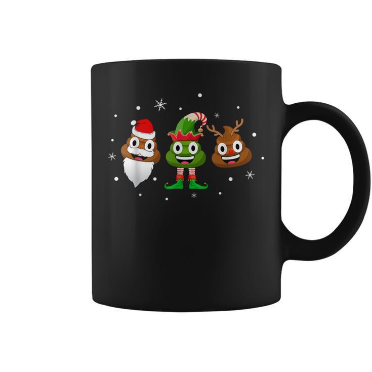 Poop Santa Elf Reindeer Christmas Pajama Coffee Mug