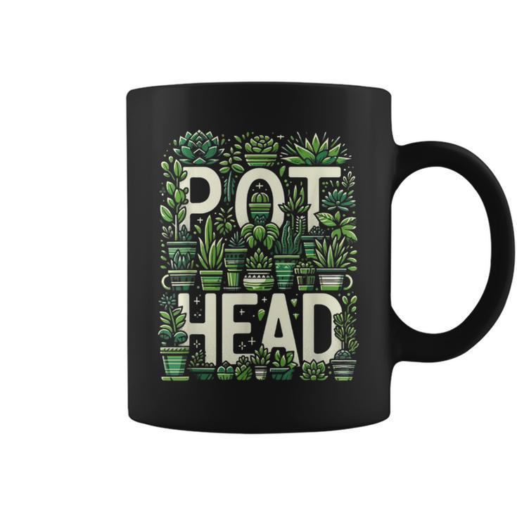Pot Plants Head Cute Succulent Garden Gardening Coffee Mug