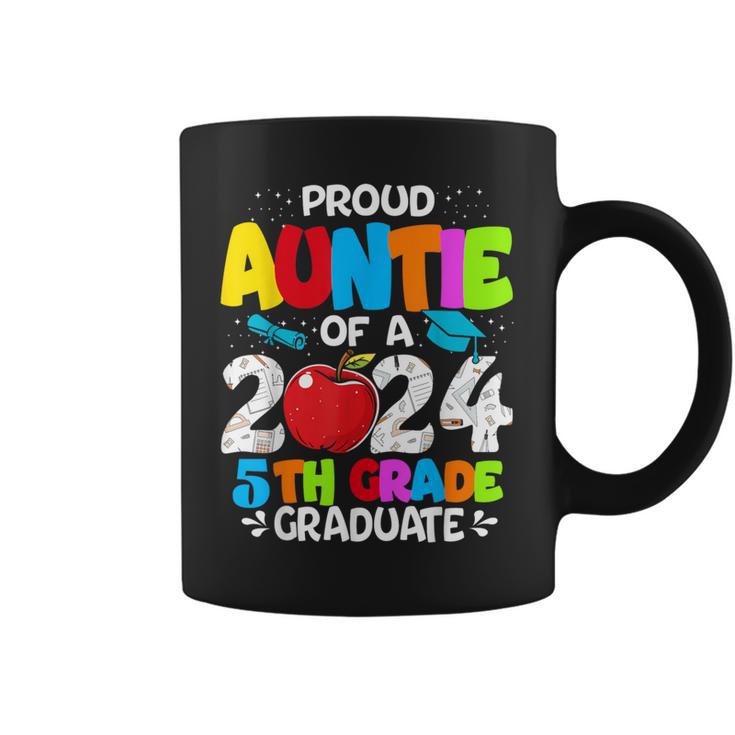 Proud Auntie Of A Class Of 2024 5Th Grade Graduate Coffee Mug