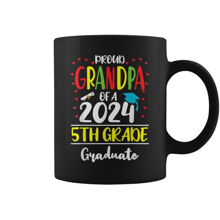 Proud Grandpa Of A Class Of 2024 5Th Grade Graduate Coffee Mug