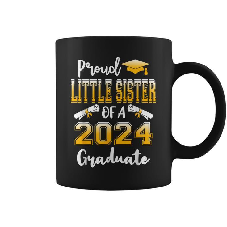 Proud Little Sister Of A Class Of 2024 Graduate Coffee Mug