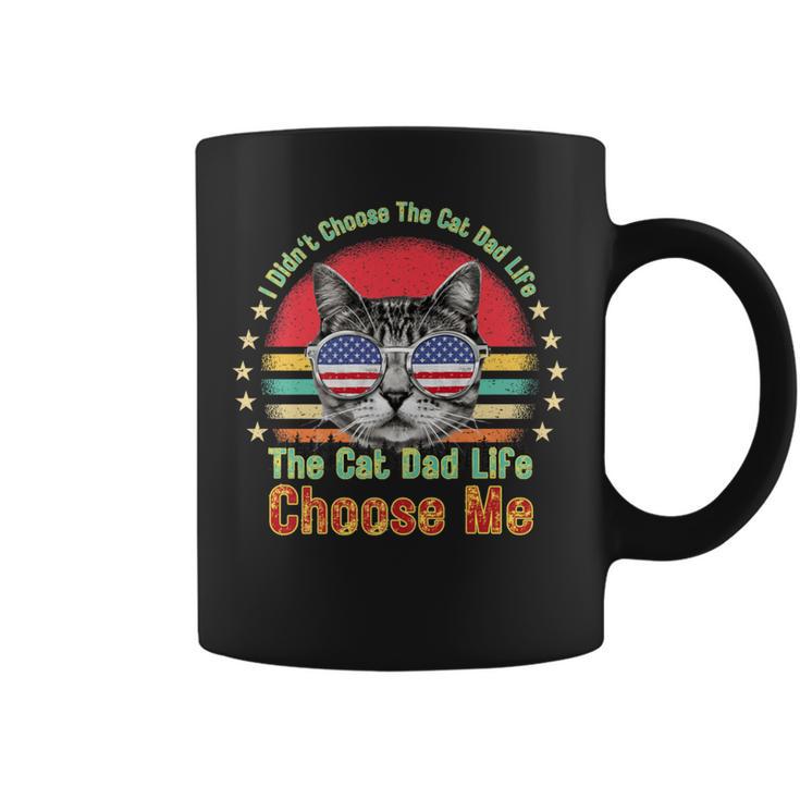 Quote I Didn't Choose The Cat Dad Life The Cat Destiny Coffee Mug