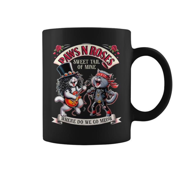 Rock Cats Playing Guitar Classic Cat Music For Lover Coffee Mug