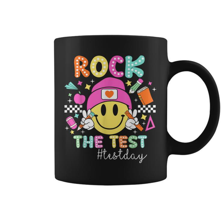 Rock The Test Testing Day Teacher Student Motivational Coffee Mug