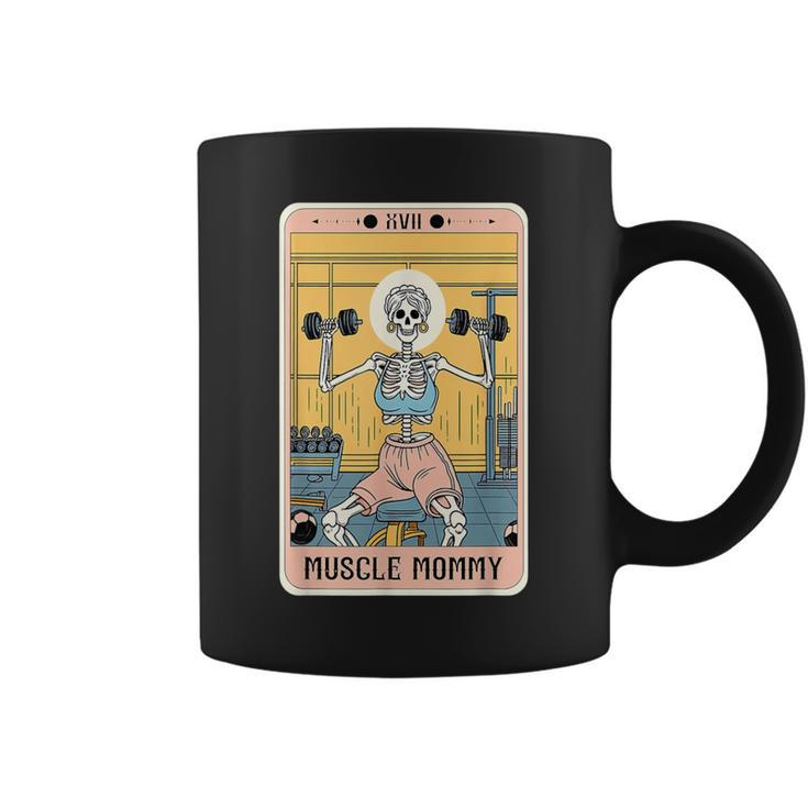 Skeleton Fitness Workout Muscle Mommy Tarot Card Coffee Mug