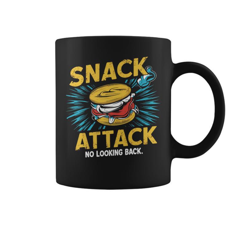 Slogan Snack Attack No Looking Back Coffee Mug