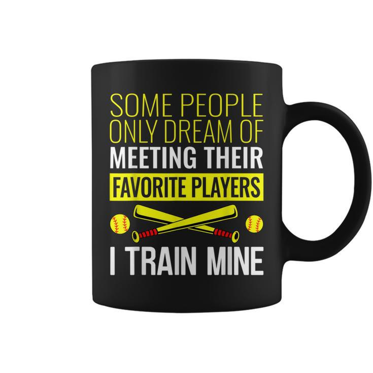 Softball Coach Trainer Bat And Ball Sports Lover Quote Coffee Mug