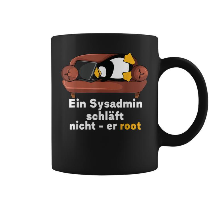 Sysadmin Doesn't Sleep He Root Nerds Penguin Tassen
