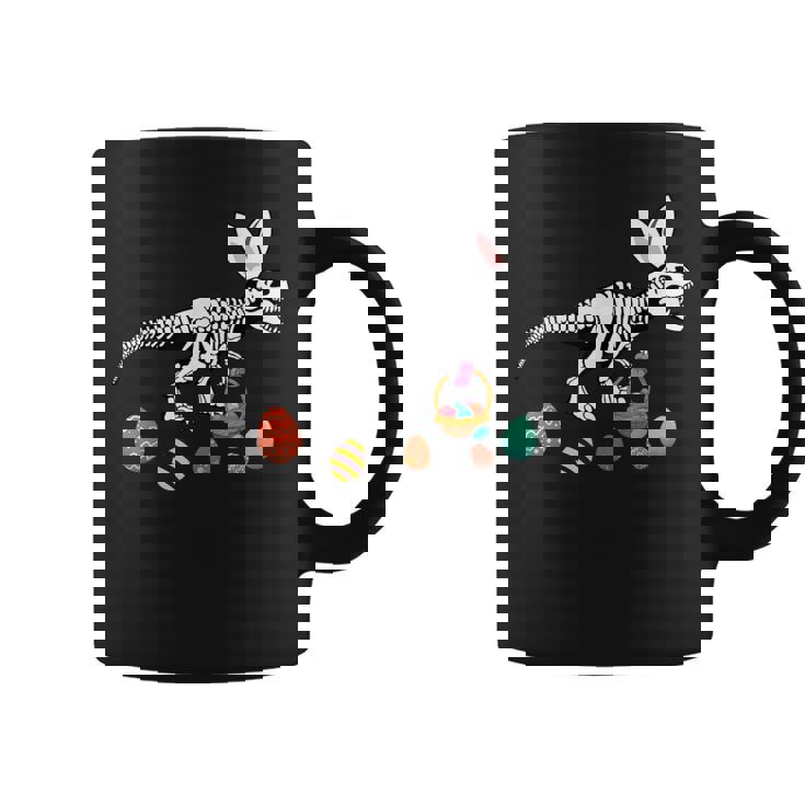 T Rex Easter Skeleton Bunny Basket Egg Hunt Easter Day Coffee Mug