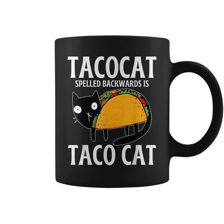 Tacos Mexican Food Tacocat Spelled Backwards Taco Cat Coffee Mug