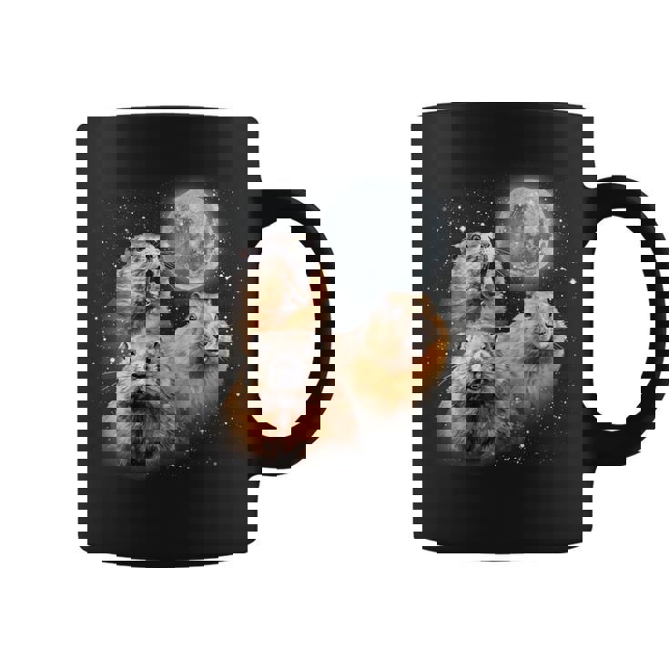 Three Groundhog Moon 3 Groundhog Head Groundhog Day Coffee Mug
