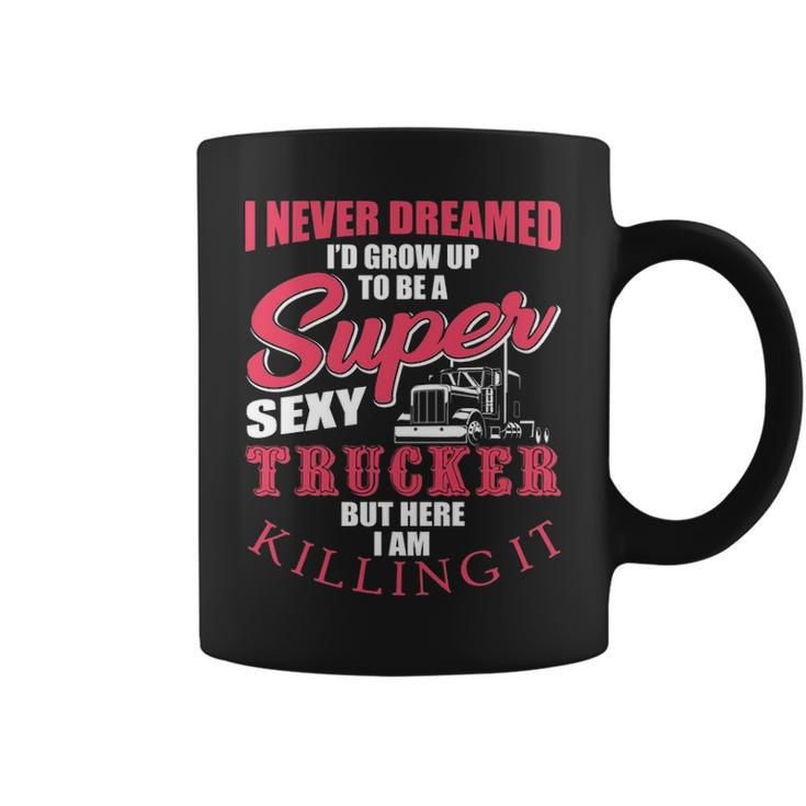 Truck Driver Semi Big Rig Trucking Trailer Truck Coffee Mug
