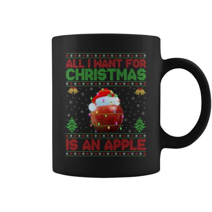 Ugly All I Want For Christmas Is A Apple Coffee Mug
