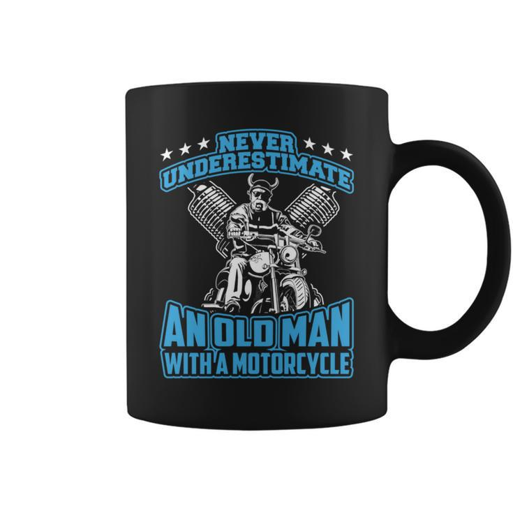Never Underestimate An Old Man With A Motorcycle Coffee Mug
