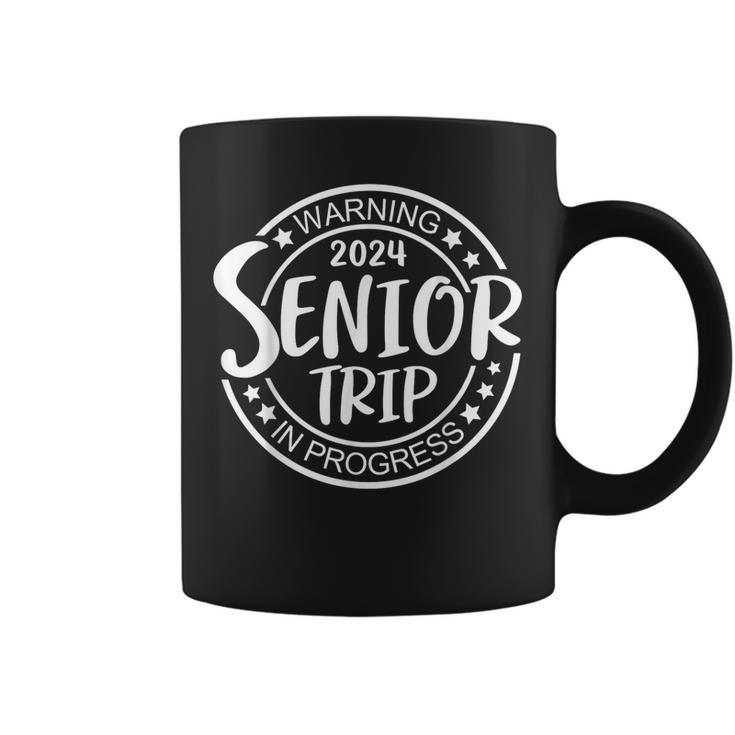 Warning Senior Trip Class Of 2024 In Progress Matching Coffee Mug