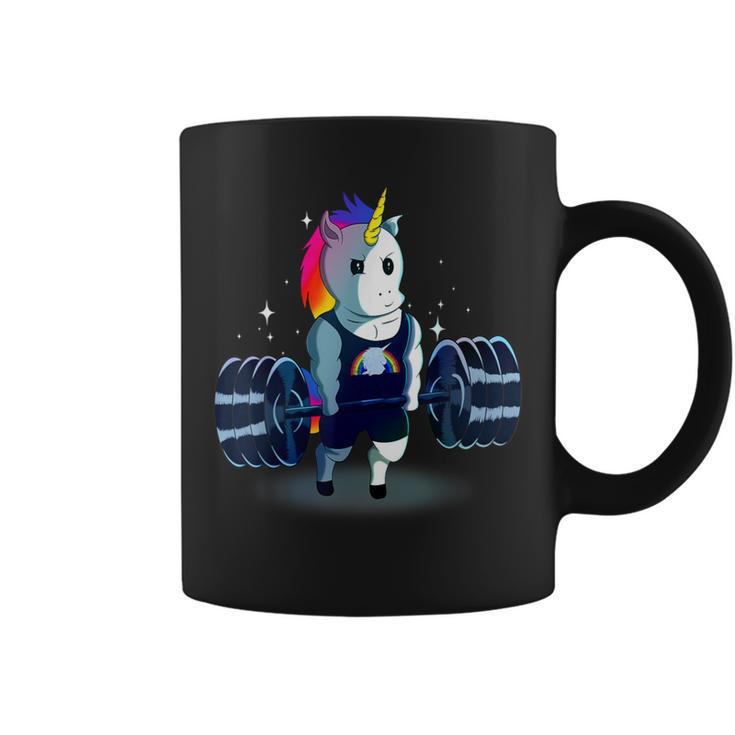 Weightlifting Unicorn Fitness Christmas Birthday Coffee Mug