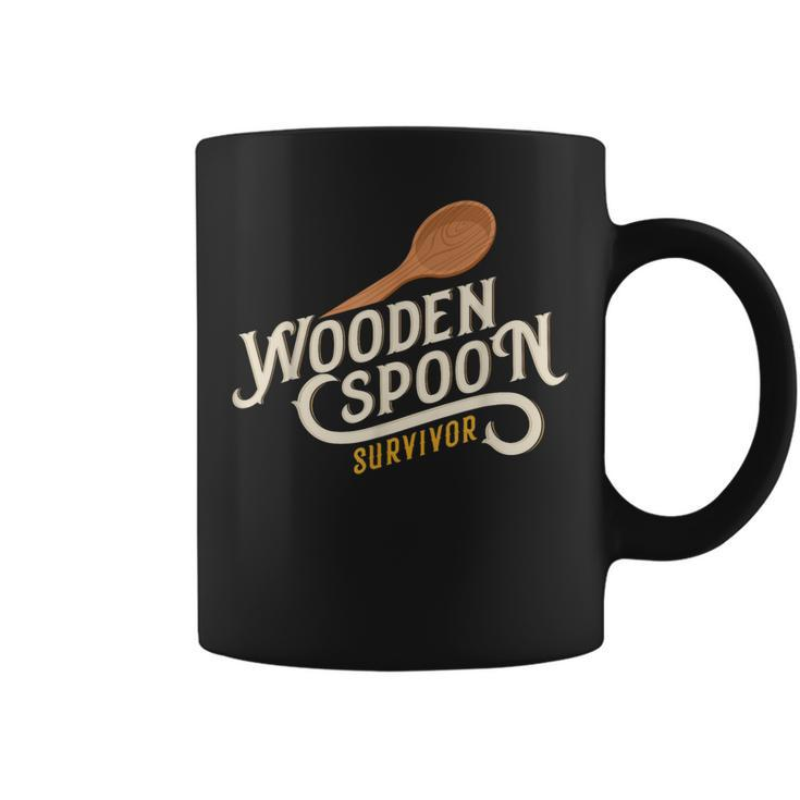 Wooden Spoon Survivor Vintage Retro Humor Coffee Mug