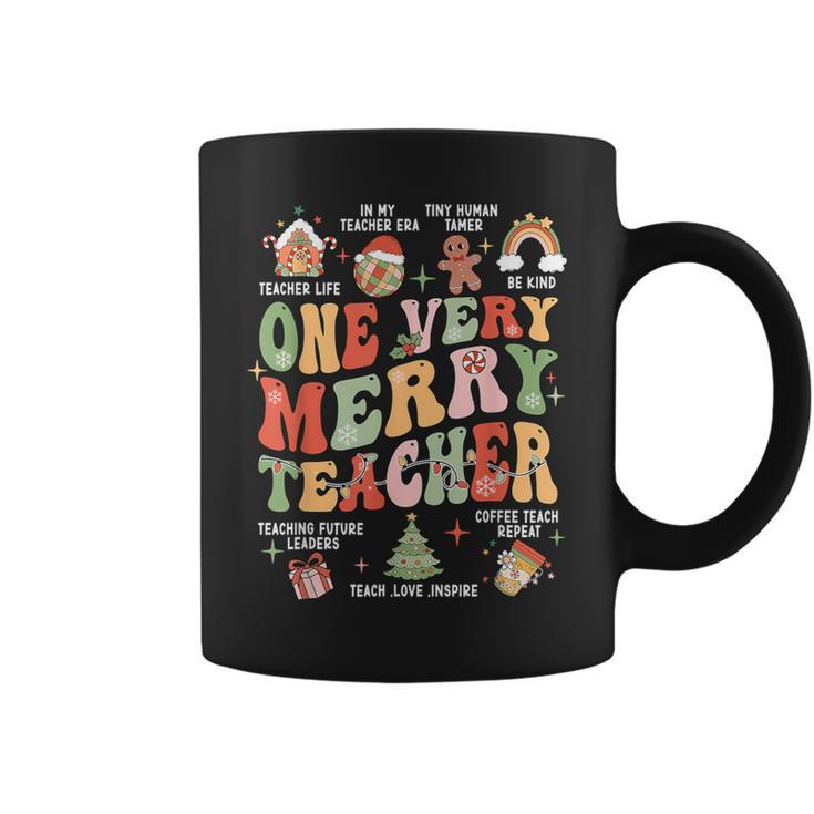 Xmas Holiday Very Merry Teacher Coffee Mug