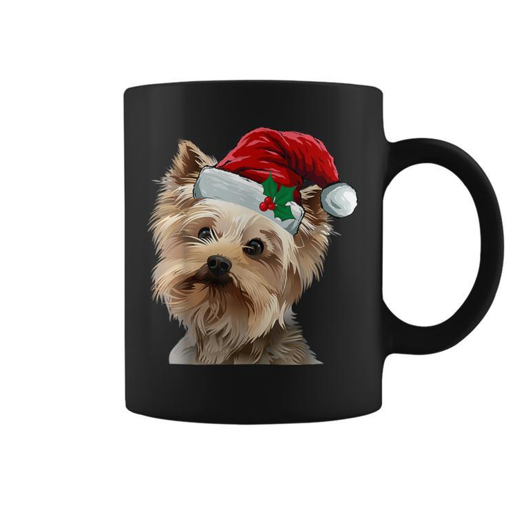 Yorkie Dog Christmas Lights Coffee Mug