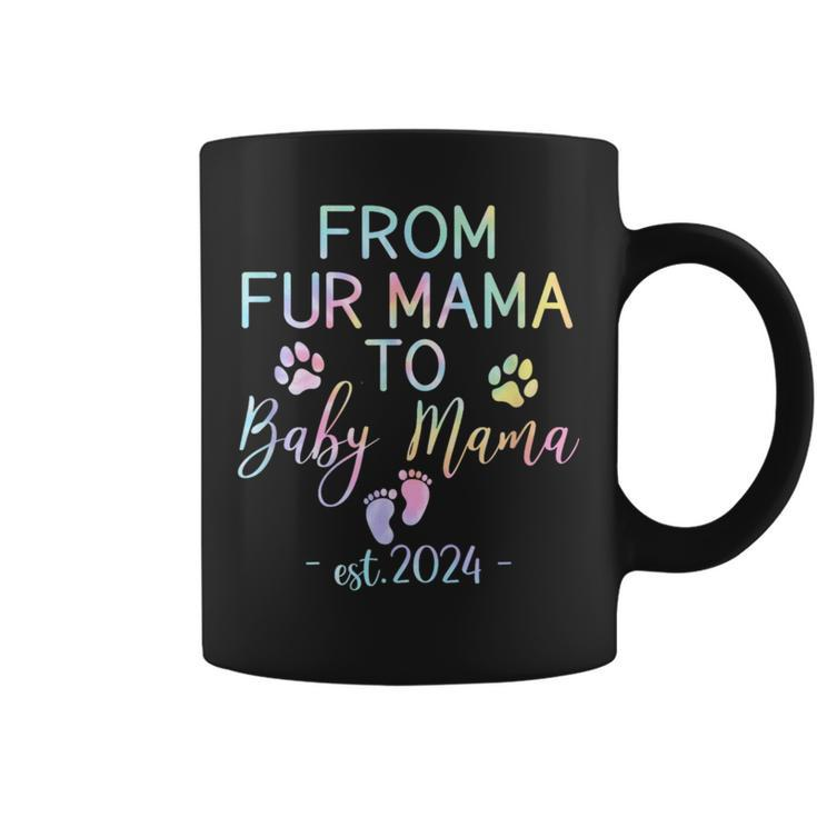 From Fur Mama To Baby Mama Est 2024 New Mom Do Tie Dye Coffee Mug