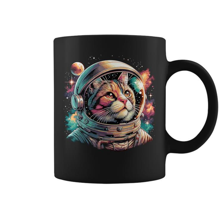 Galaxy Astronaut Cat Space Coffee Mug