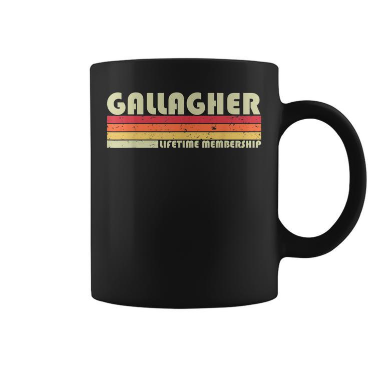 Gallagher Surname Retro Vintage 90S Birthday Reunion Coffee Mug