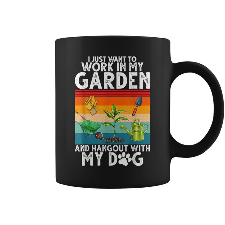 Gardening Garden Lover Gardener Dog Lover Plants Women Coffee Mug
