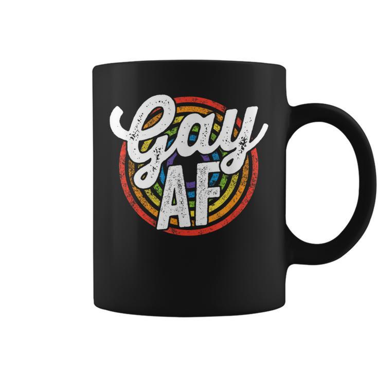 Gay Af Lgbt Pride Rainbow Flag March Rally Protest Equality Coffee Mug