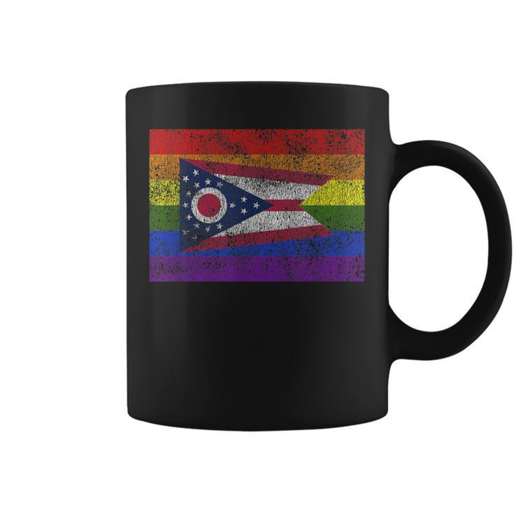 Gay Ohio Rainbow Flag For Lesbian Gay Pride Coffee Mug