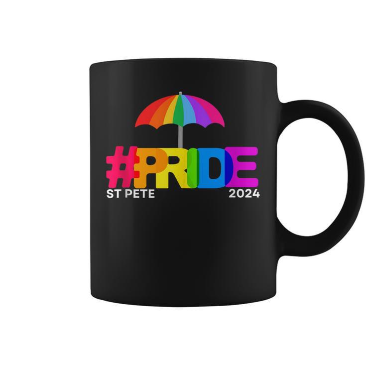 Gay Pride St Pete Florida 2024 Rainbow Flag Lgbtqia Ally Coffee Mug