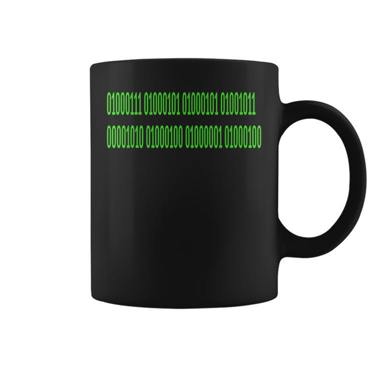 Geek Dad- Binary Translation Nerd Green Coffee Mug