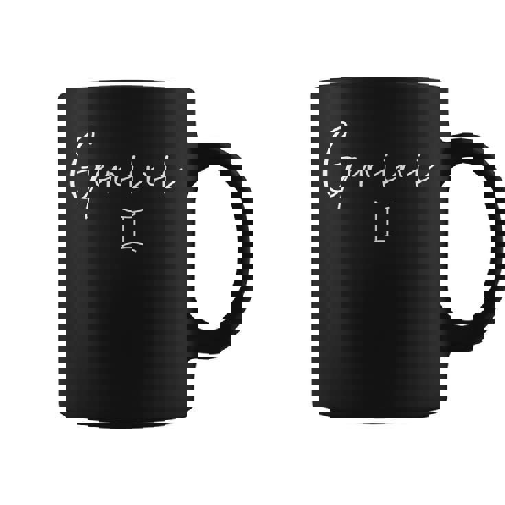 Gemini Sign Trendy Minimalist Zodiac Womens Coffee Mug